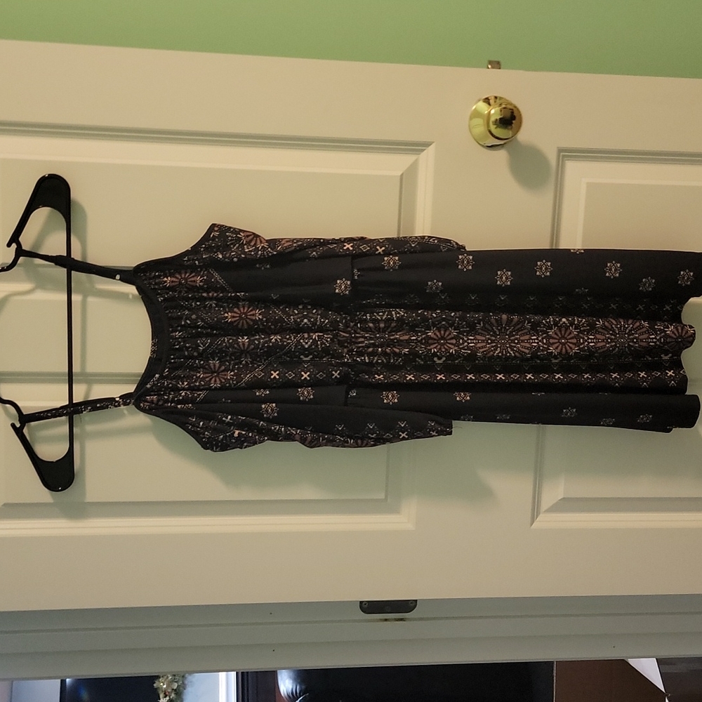 Matrices Size Small navy pink purple long sleeve off shoulder dress